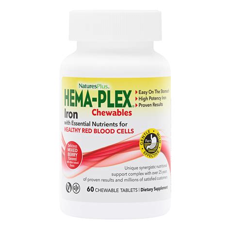 Buy Natures Plus Hema-Plex Chewable 60 Tablets online at best price in ...