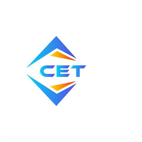 CET abstract technology logo design on white background. CET creative ...