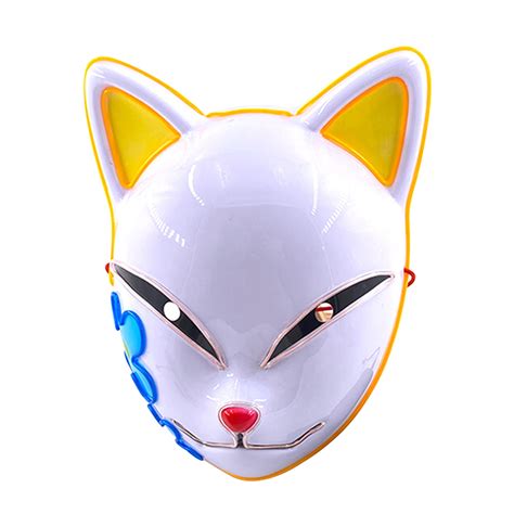 Jkerther Demon Slayer Mask Led Fox Mask Light Up India Ubuy