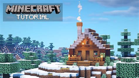 Minecraft How To Build A Winter Cabin Tutorial YouTube