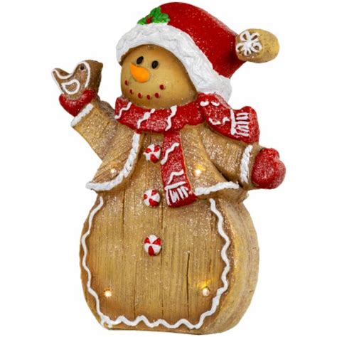 Northlight Led Lighted Gingerbread Snowman With Bird Christmas