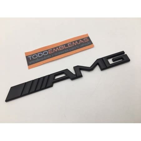 Emblema Mercedes Benz Amg Negro Mediano