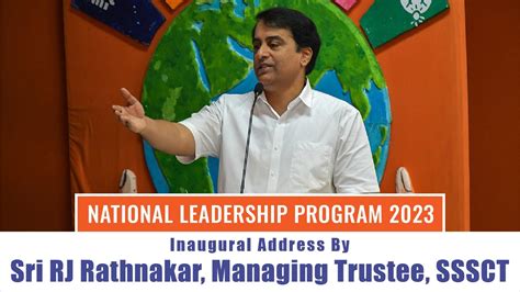 National Leadership Program 2023 Inaugural Address By Sri RJ