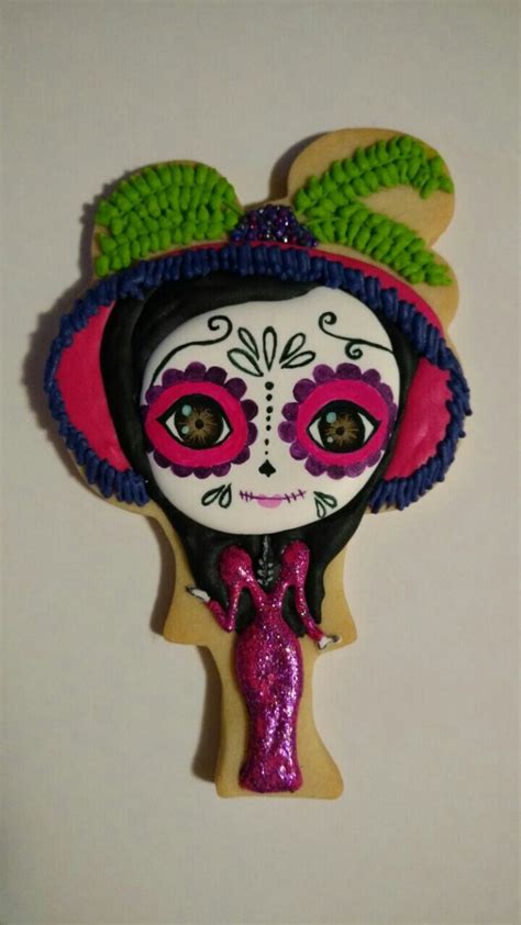 Galleta Catrina Pintada A Mano Pastel De Halloween Decoracion De