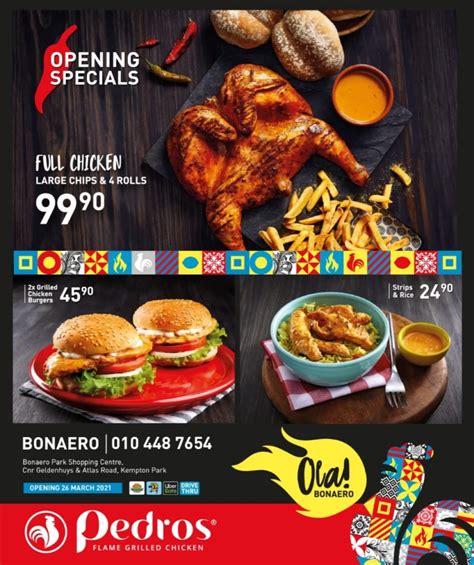 Pedros Menu With Updated Prices In South Africa Menu Za