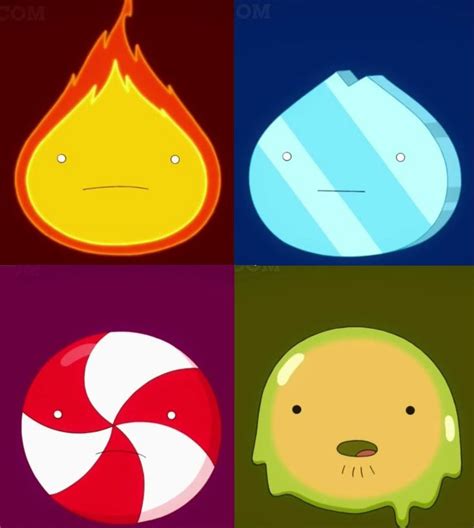 Elemental: Fire, Ice, Candy and Slime | Adventure time cartoon ...