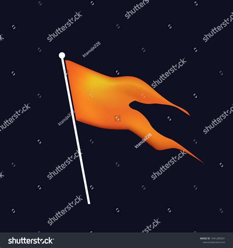 flag hindu orange waving flag stock illustration  shutterstock