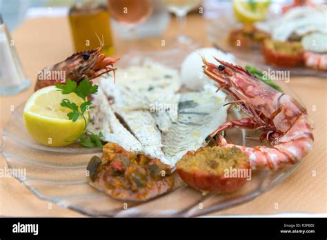 Seafood meal, Monte Carlo, Monaco, Cote d'Azur, Europe Stock Photo - Alamy