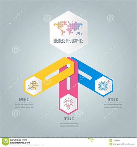 Infographic Design Business Concept With 3 Options Parts Or Pro Stock