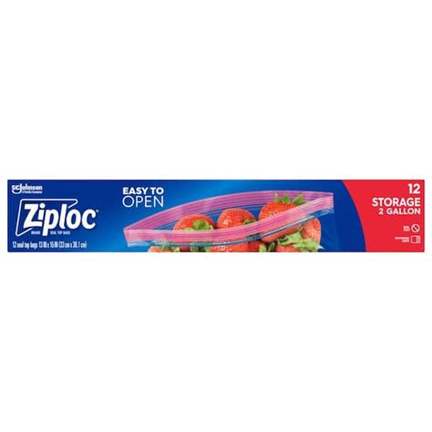 Ziploc 2 Gal Jumbo Storage Bag 043555 The Home Depot