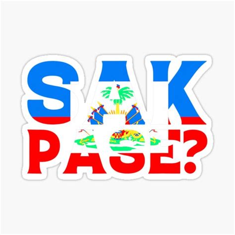 Sak Pase Haitian Flag Sticker For Sale By High Levelproct Redbubble