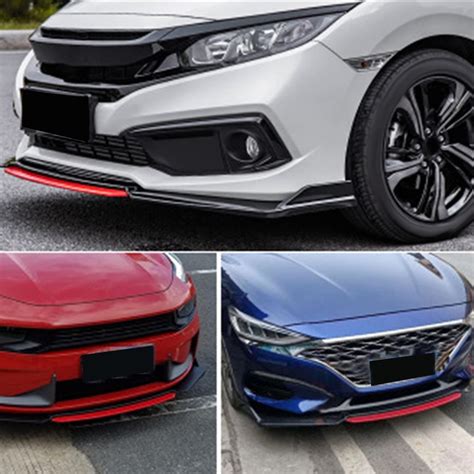 Car Front Bumper Lip Body Kit Aerodynamic Universal Front Bumper Lip