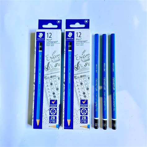 Jual Pensil 2b Staedtler Mars Lumograph Isi 12 Pcs Shopee Indonesia