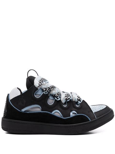 Lanvin кроссовки curb кожаные (черный) купить в интернет-магазине ...