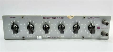 Rs Components Rm6 Decade Resistance Box Resolution At Rs 1000