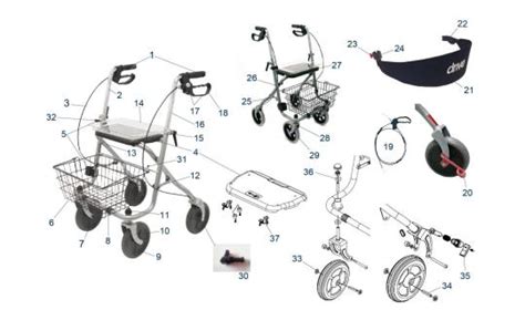 Drive Medical Rollator Migo Ersatzteile Nr 34 Hülse für Rad Migo rcs