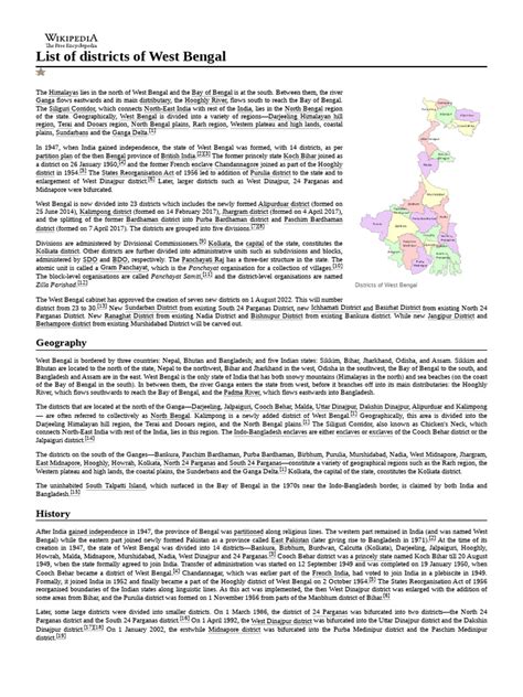 List of Districts of West Bengal | PDF | Government Of India