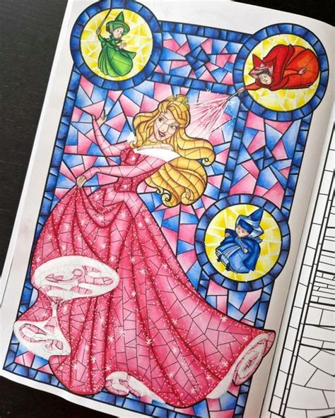 Colouring Coloring Books Disney Stained Glass Picnic Blanket