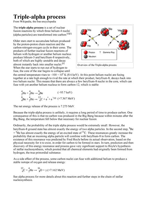 Triple-alpha process - Lecture notes 1-4 - CHEM1111 - USyd - Studocu