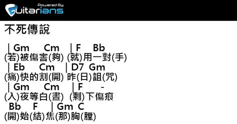 陳奕迅 不死傳說 結他譜 Chord譜 吉他譜 曲 杜自持 詞 Ak Homma，shindou Haruichi