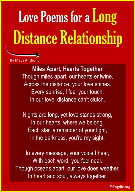 10 Best Love Poems for a Long Distance Relationship - EngDic