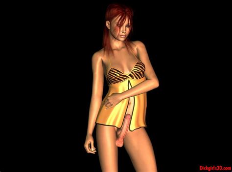 Sexy Shemale Redhead In Lingerie Posing D Photo AShemaletube