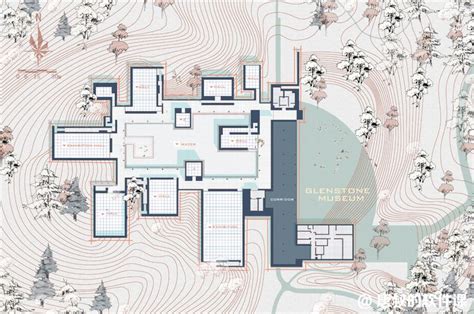 Glenstone博物馆新馆平面图 Diagram architecture Drawing techniques Architecture