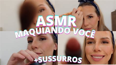 ASMR ROLEPLAY MAQUIAGEM ME MAQUIANDO E MAQUIANDO VOCÊ Bruna Harmel