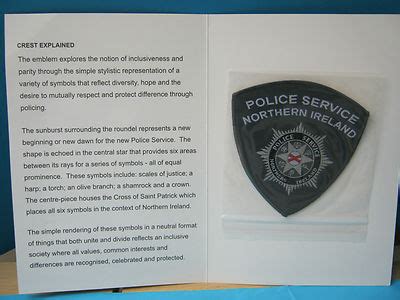 PSNI Police badge. Presentation Badge from 2005 in Presentation card ...