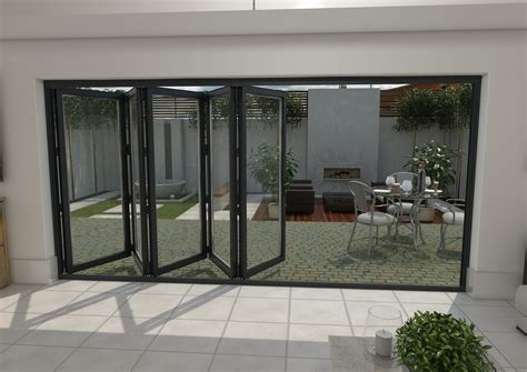 Part Q Mm Grey Aluminium Bifold Doors Right Bifold Doors At