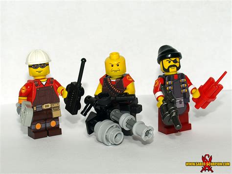 Lego Tf2 Engineer Heavy Demoman The Defensive Classes Flickr