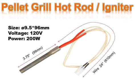 Amazon Heavy Black Enamel Fire Pot And Hot Rod Ignitor Kit Replacement Parts For Traeger
