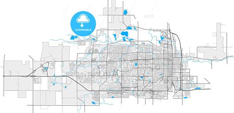 Greeley HQ vector map in 2022 | Map vector, Greeley, Map