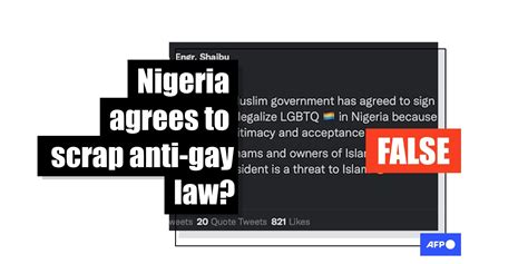 Posts Falsely Claim Nigeria Agreed To Scrap Anti Gay Law Fact Check