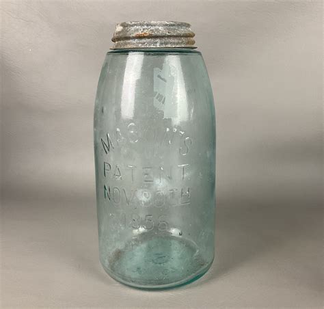 Cross Masons Patent Nov 30th 1858 12 Ground Lip Fruit Jar With Happy Number 5 Ebay