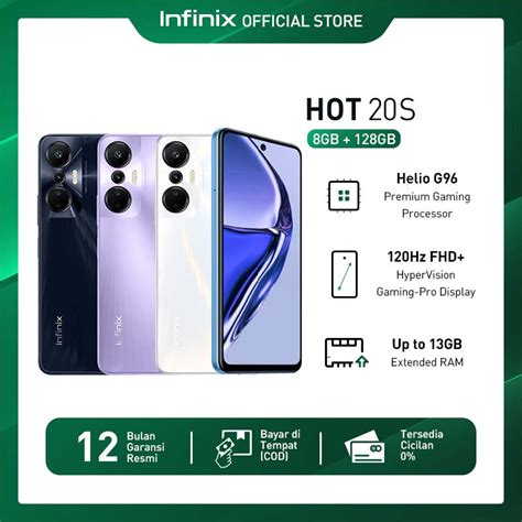 Jual Infinix Hot 20s 8128gb Up To 13gb Extended Ram Helio G96 6