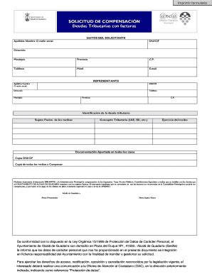 Fillable Online SOLICITUD DE COMPENSACI N DE TRIBUTOS Doc Fax Email