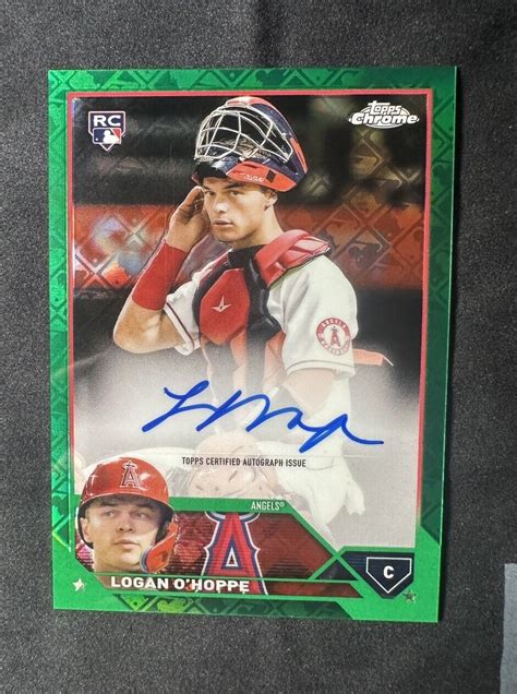 Topps Chrome Logan O Hoppe Green Logofractor Rookie Auto Rc