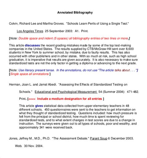 Annotated Bibliography Outline Example Research Outline Annotated