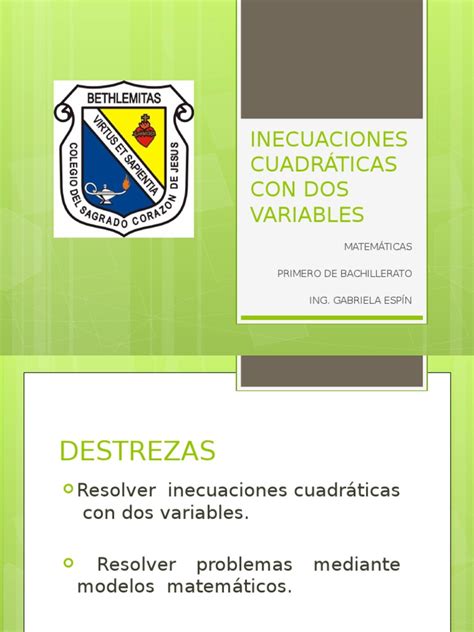 Pdf Inecuaciones Cuadr Ticas Con Dos Variables Dokumen Tips