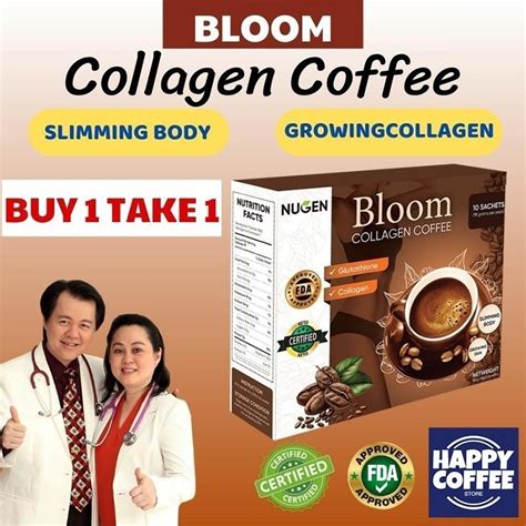 Buy 1 Take 1 Bloom Collagen Coffee 100 Original Nugen Collagen Coffee