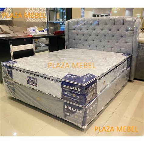 Jual Set Spring Bed Kasur Bigland Super Deluxe Hb Sakura Fullset