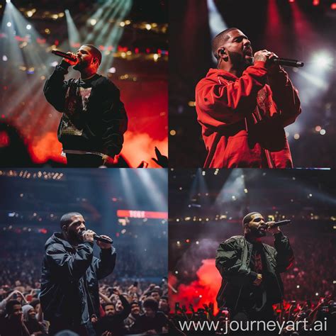 Drake Performing Live at Manchester Stadium | Midjourney Prompt