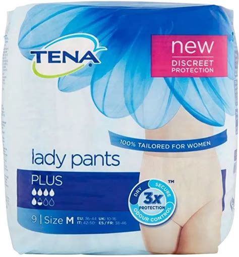 TENA SILHOUETTE LADY Incontinence Pants Plus Medium Pack Of 9 EUR 19