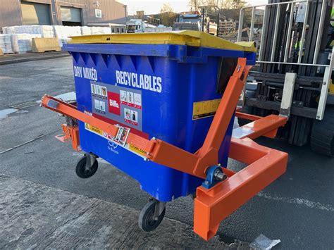 Wheelie Bin Lifter 1100 Litre Fork Lift Attachments Lifting Gear UK