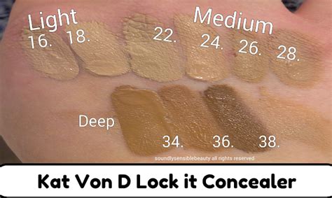 Kat Von D Lock It Concealer Review And Swatches Of Shades