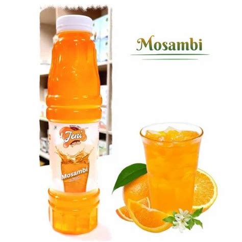 Orange Bottle Jeni Mosambi Flavoured Sharbat Packaging Size Ml