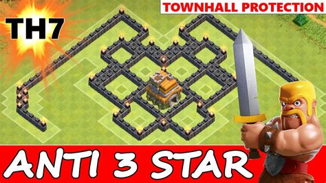 Clash Of Clans | Epic TH7 Anti 3 Star War Base! | Anti Dragon & Ground ...