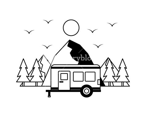 Travel Trailer Vector At Collection Of Travel Trailer