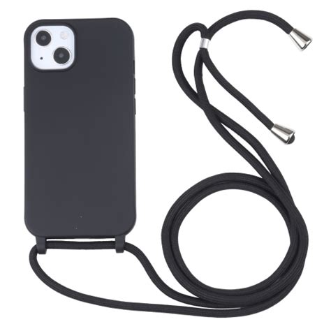 Housse De Protection Avec Cordon Pour Iphone Plus Noir Gonser Ch